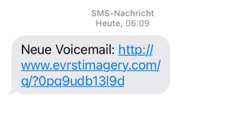 Neue SMS-Betrug Voicemail