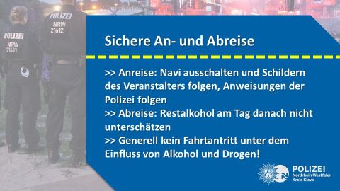 Prevention advice "Safe arrival and departure"