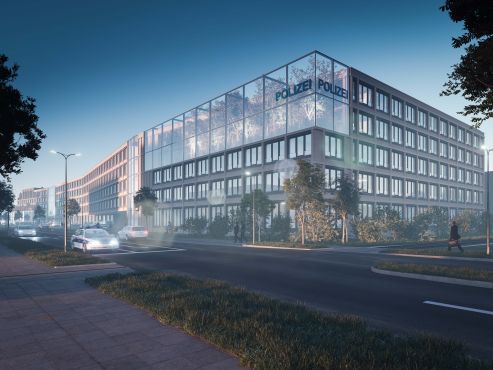 Visualisierung Neubau Polizeipräsidium Münster